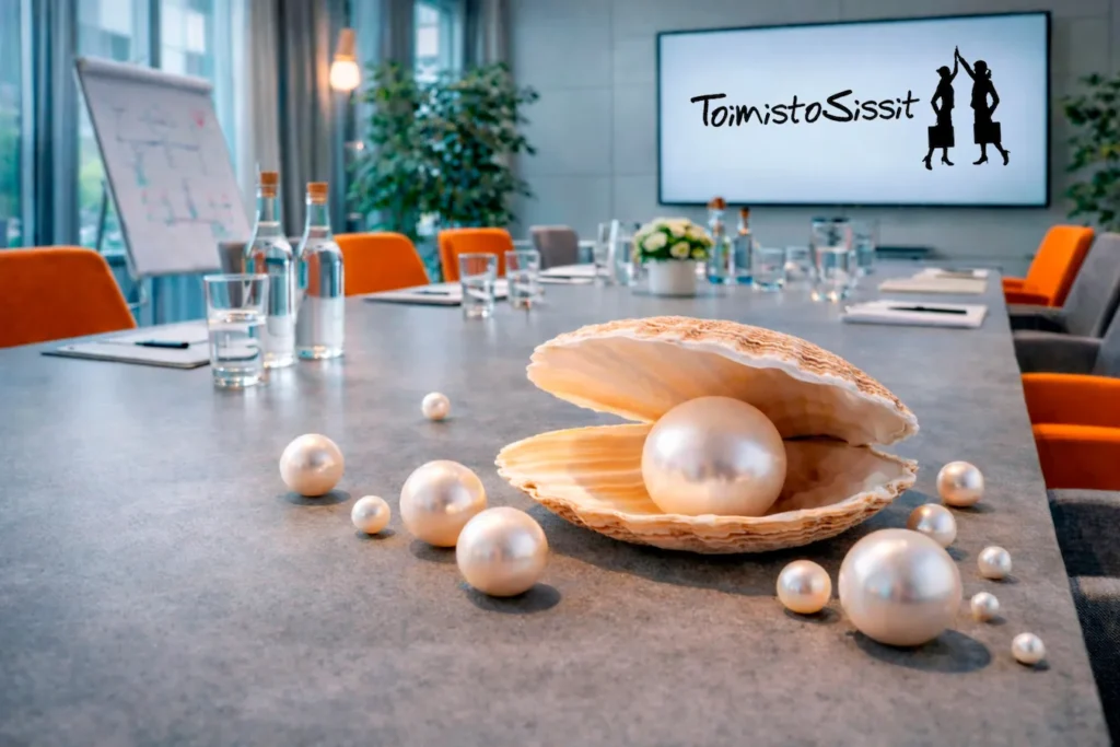 Kokoushuone ToimistoSissien Tapahtuma-alan helmet -blogissa, sopii yritystapahtumiin ja tiimipäiviin